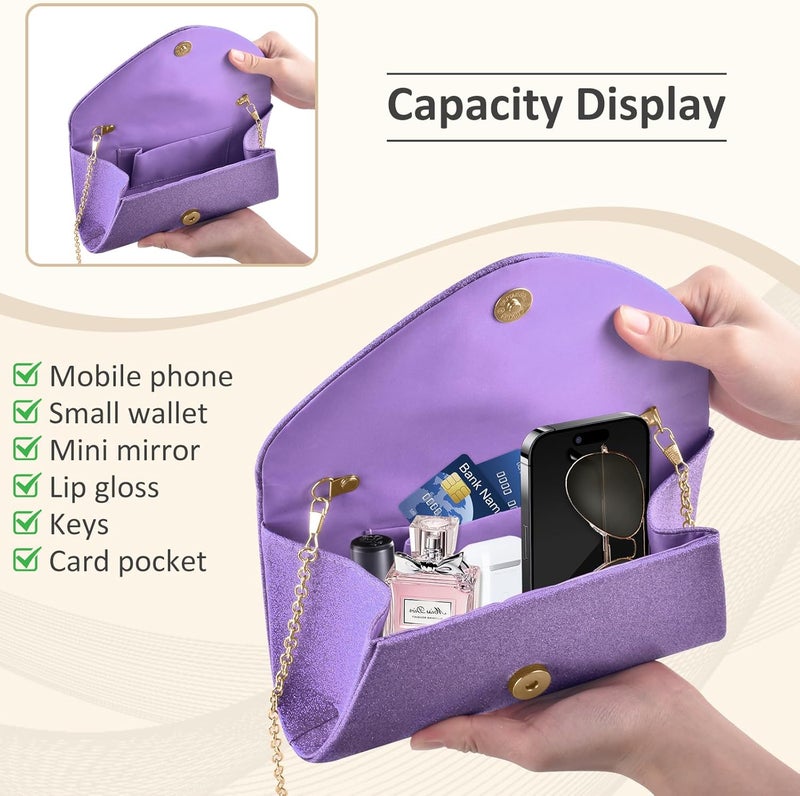 PACETAP Clutch Purses for Women, Handbags with Chain for Women Formal, Evening Bag for Wedding Party Cocktail Prom Dinner - Image 3